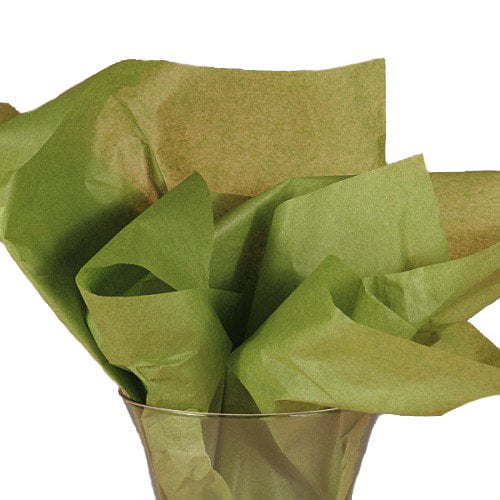 OLIVE GREEN Tissue Paper for Gift Wrapping 20"x26" Sheets Eco-Friendly
